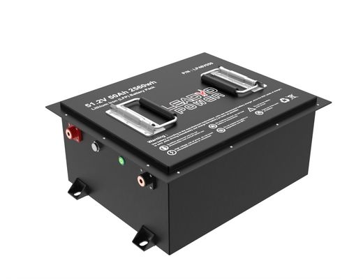 خرید 51.2V 50Ah گلف کارت LiFePO4 باتری 100A BMS 2560Wh انرژی با بلوتوث / ال سی دی ساخت آنلاین