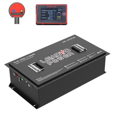 باتری لیتیوم 72 ولت 150 آمپر گلف کارت LiFePO4 گلف بگی باتری بسته با بلوتوث LCD CANBUS