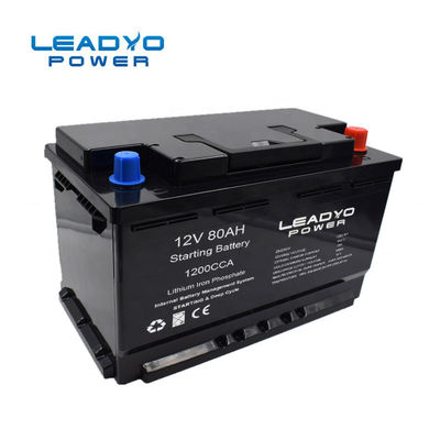 خرید Lifepo4 12 ولت لیتیوم یون باتری خودرو وزن سبک 80 ah 1200 باتری آمپر با میل لنگ سرد ساخت آنلاین