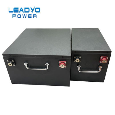 قیمت مناسب 12 ولت لیتیوم یون چرخه عمیق باتری RV قاب فلزی مشکی با BMS هوشمند آنلاین