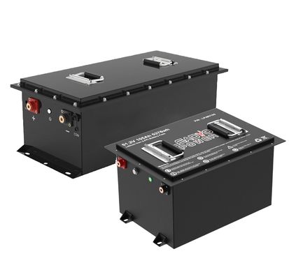 Smart CANBUS RS485 LiFePO4 گلف کارت 48V 51.2V 150Ah باتری های LFP لیتیوم آهن با صفحه نمایش LCD LED / شارژر