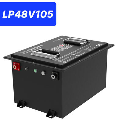 48V 105Ah 51.2V LiFePO4 باتری گلف کارت، 250A BMS، 4000+ چرخه باتری لیتیوم، حداکثر 12.8kW قدرت