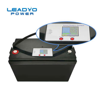 LEADYO 12V 100h باتری فسفات آهن لیتیوم Lifepo4 نمایشگر LCD هوشمند